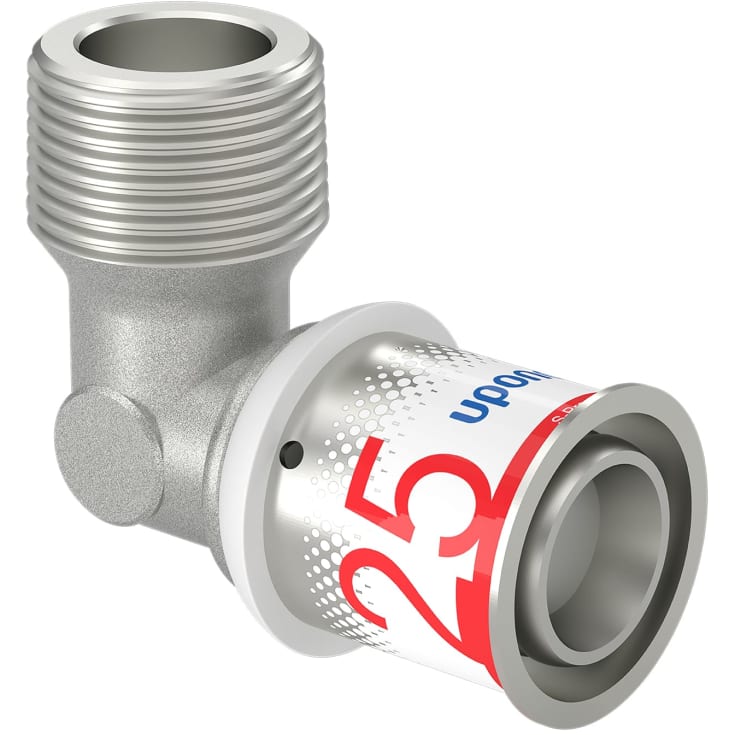 Uponor S-Press Plus vinkel med nippel, 25 mm x 3/4"