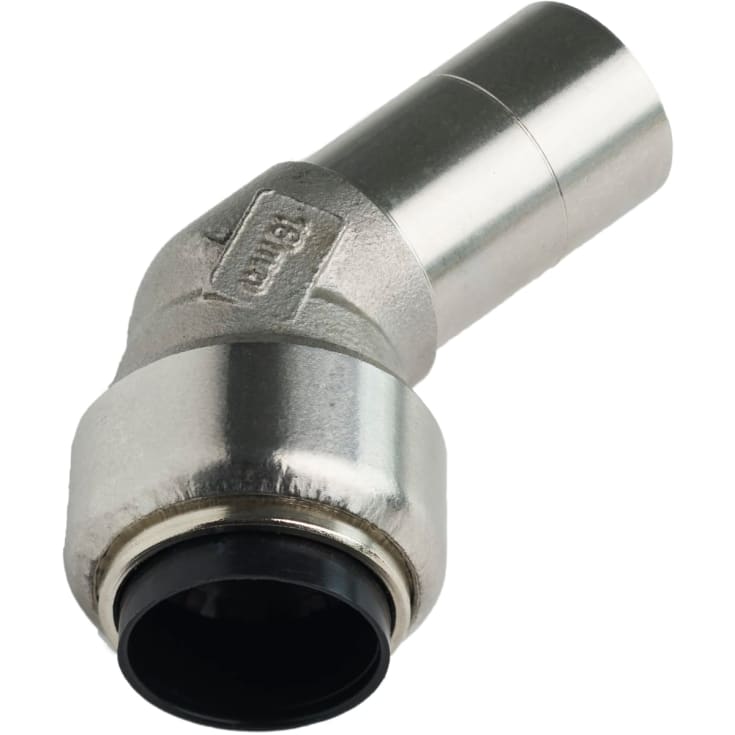 5 stk Roth rustfri indstik 45° vinkel muffe/nippel, 18 mm