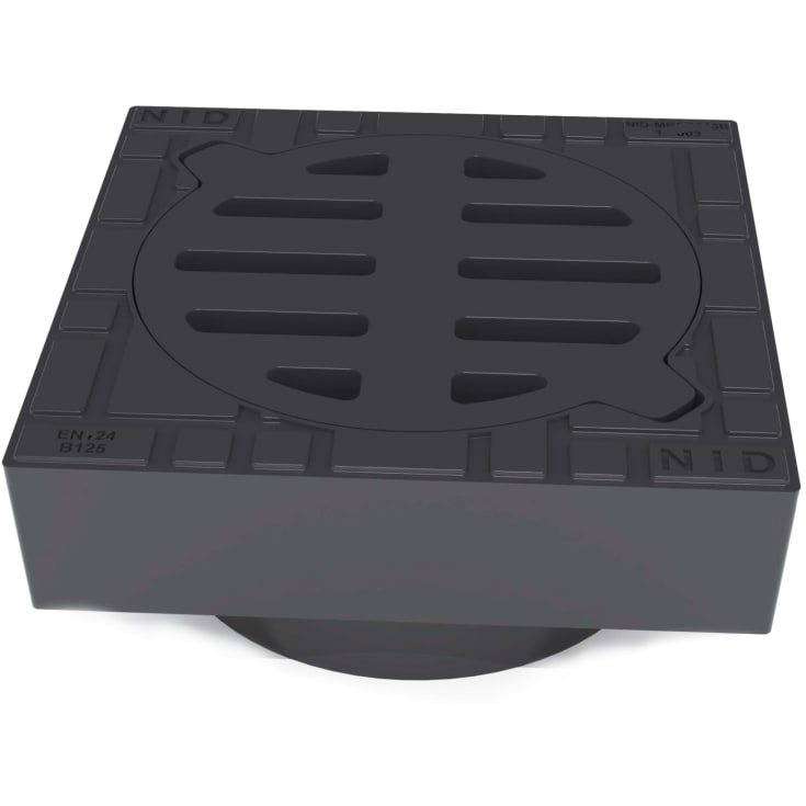 NID 315 mm karm/rist m/lås, firkantet, fast, 12,5 t, komposit