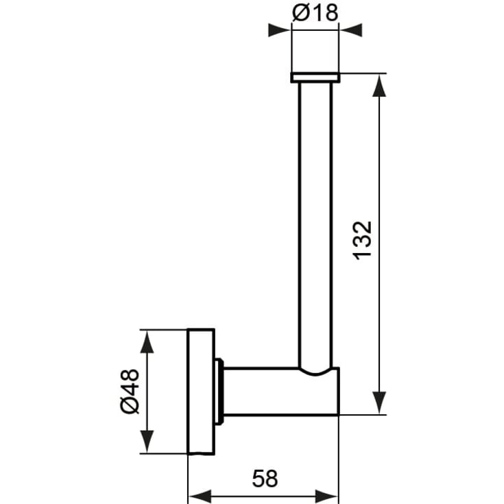 Ideal Standard IOM toiletrulleholder, krom