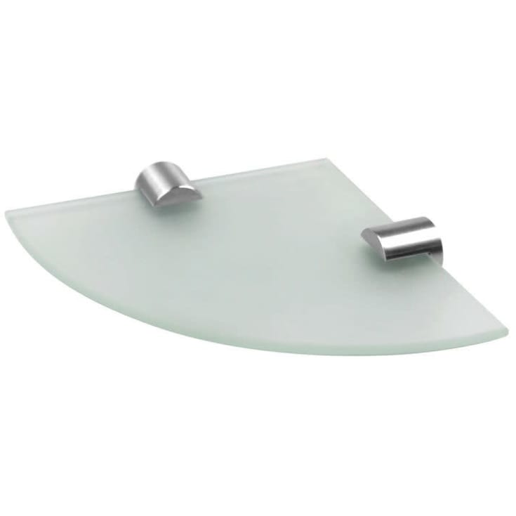 4 stk Randi Line 18 hylde, 15x15 cm, glas/børstet rustfrit stål