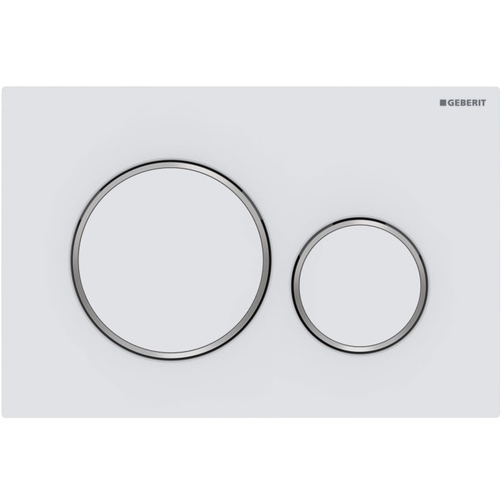 Geberit Sigma 20 Round spolplatta, matt vit/krom