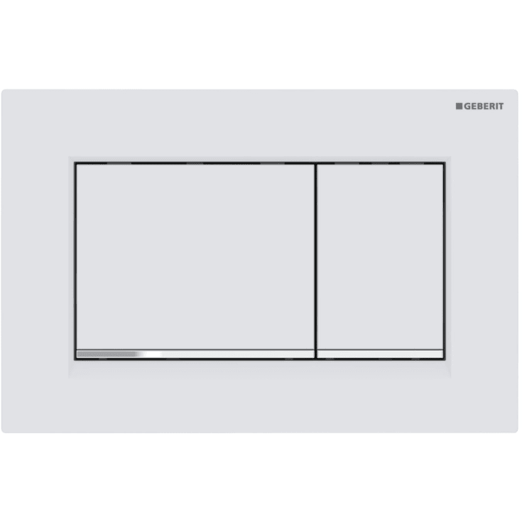 Geberit Sigma 20 Square spolplatta, matt vit/krom