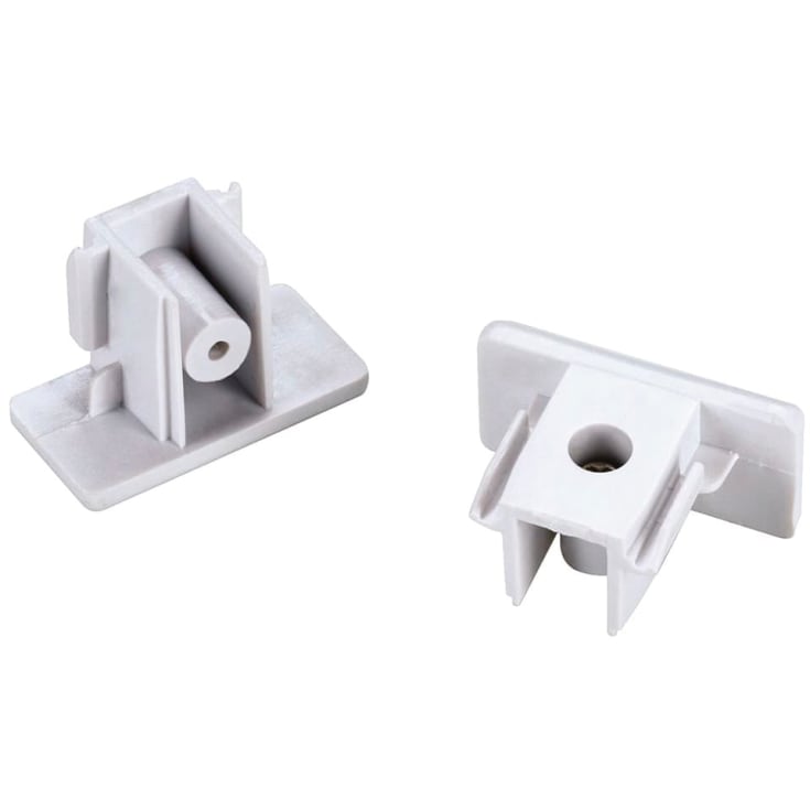 SLV endestykke 1F, hvid (sæt med 2 stk)