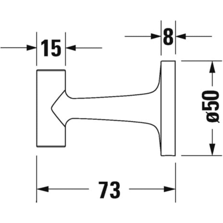 Duravit Starck T håndklædekrog, mat sort