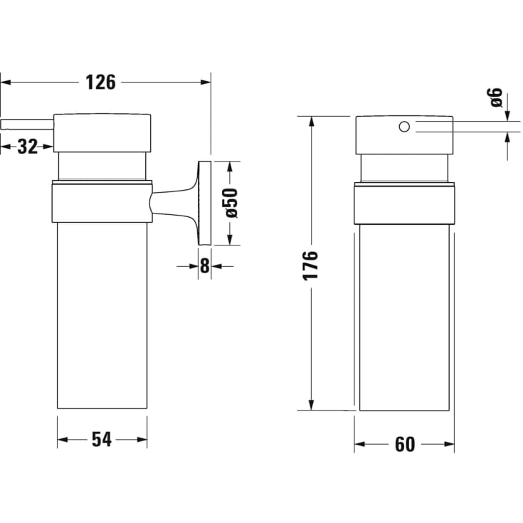 Duravit Starck T tvÄlpump, matt svart