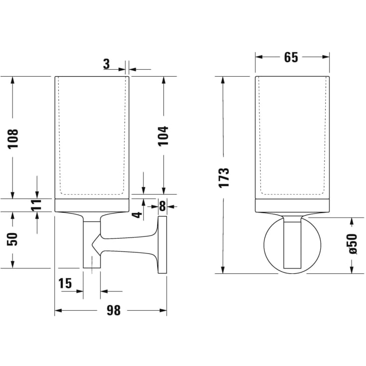 Duravit Starck T tandkrus, krom