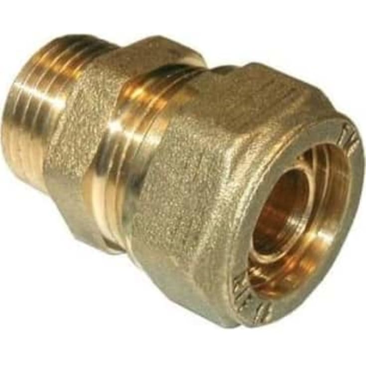 10 stk Pex overgangsnippel, 15 mm x 3/8"