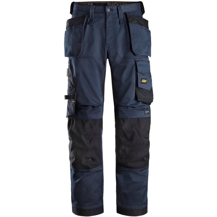 Snickers 6251 håndværkerbukser med stretch, marineblå/sort, str. 56