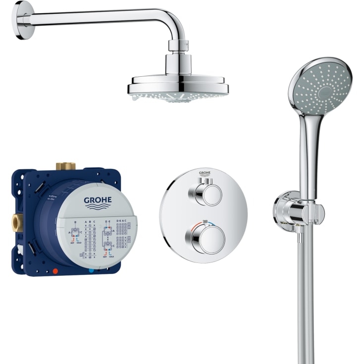 Grohe Grohtherm Rainshower Cosmopolitan 160 dusjsett, krom