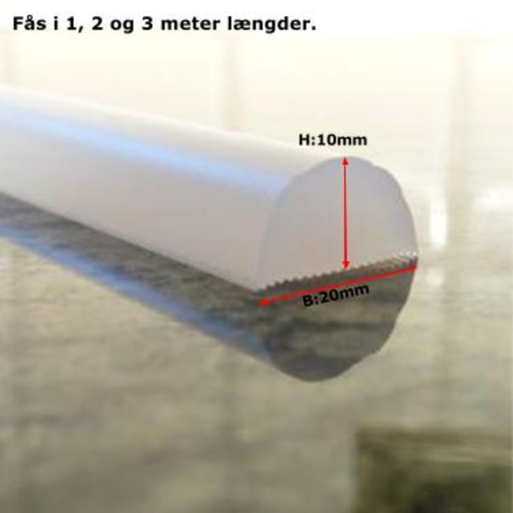 Van Der P gulvskinne til brus, 2 meter