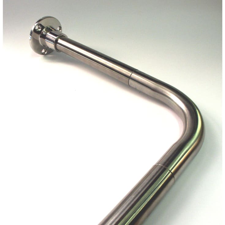 Van Der P badeforhængsstang, 100x200 cm, rustfrit stål