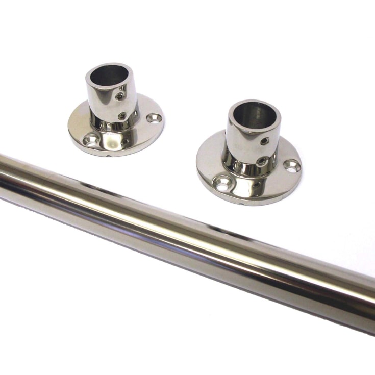 Van Der P badeforhængsstang, 200x100x200 cm, rustfrit stål