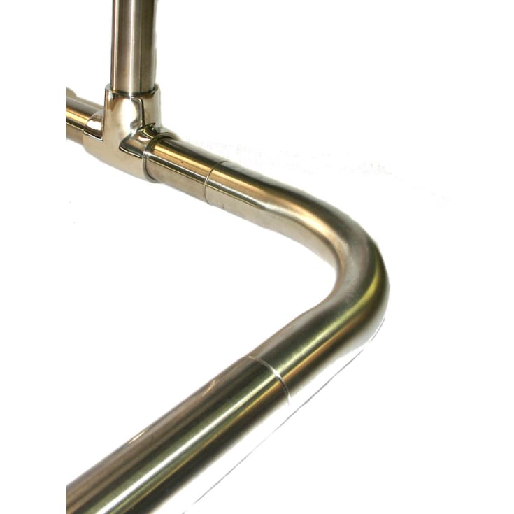 Van Der P badeforhængsstang, 200x100x200 cm, rustfrit stål