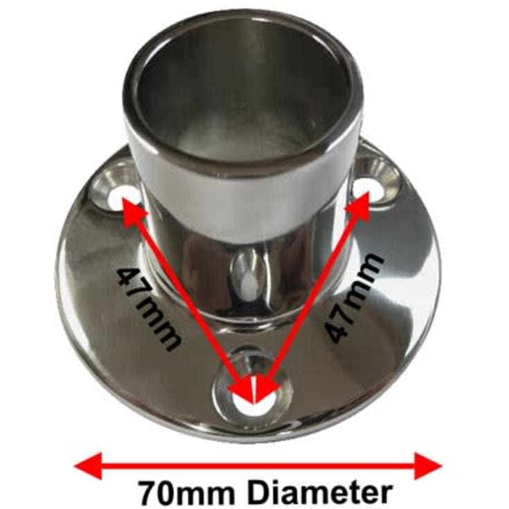 Van Der P badeforhængsstang, 50x200x50 cm, rustfrit stål