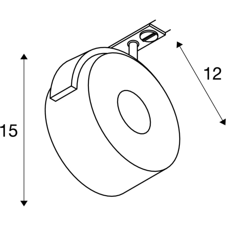 SLV Kalu spot til 1F strømskinne, 13W LED, sort