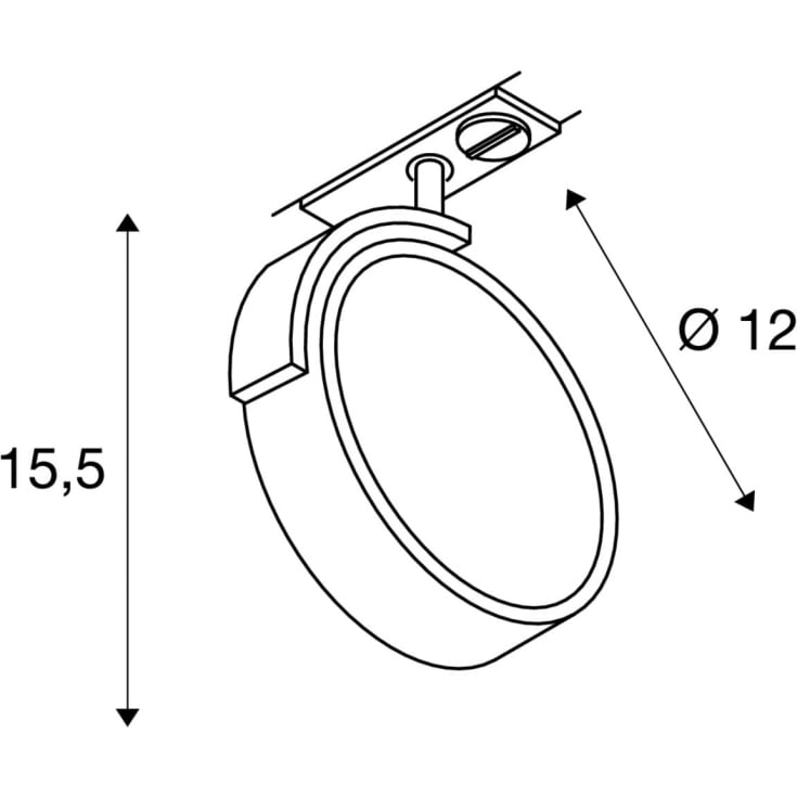 SLV Kalu 1F skinnespot, sort