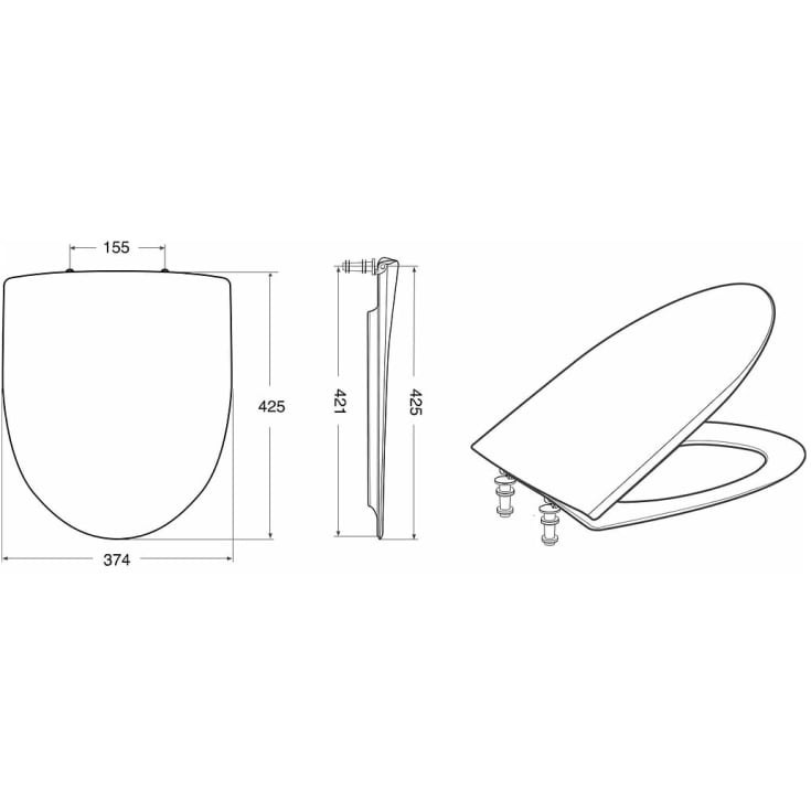 Ifö Spira toiletsæde, aftagelig, hvid