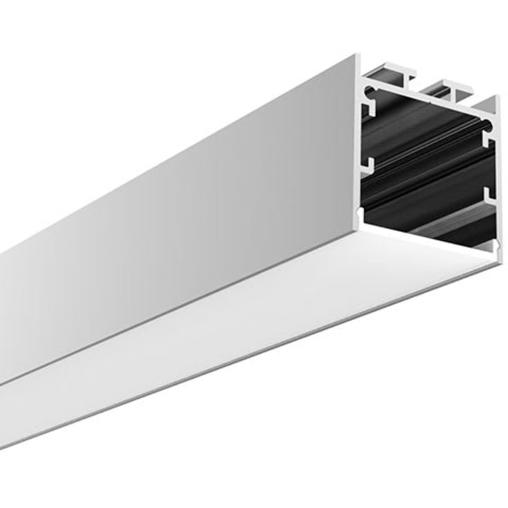 Alu Profil 18S, påbygning/nedhængt, 2000 x 35 x 35 mm, alu/opal