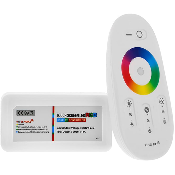 Controller CTL-S4 RGBW 12/24V 4x6A med fjernbetjening