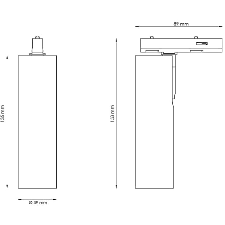 SG Zip Tube Micro 1F skinnespot, 3000K, hvid