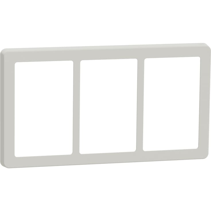 LK Fuga Base 63 ramme, 3x1,5 modul, lysegrå