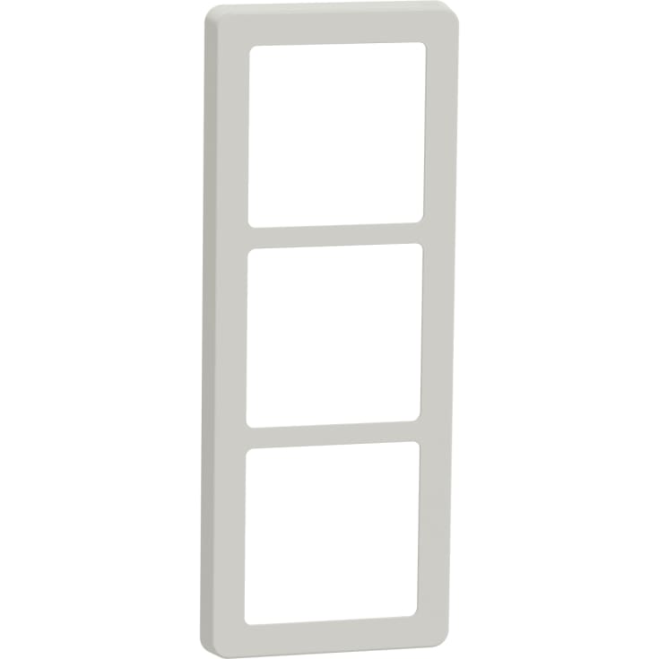 LK Fuga Base 63 ramme, 3 modul, lysegrå