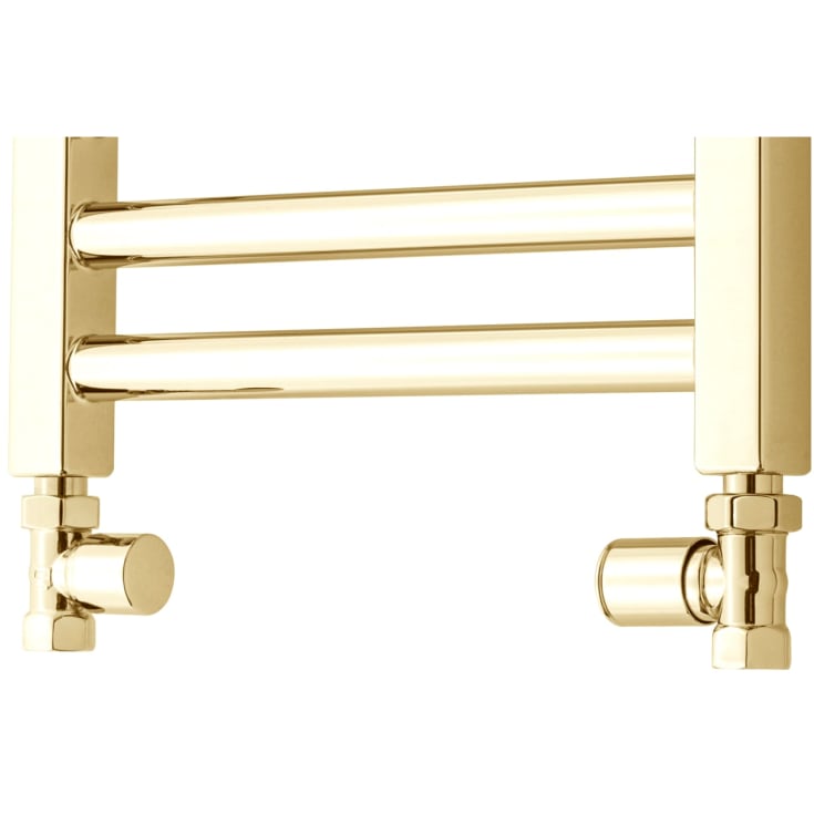 TVS Plus Line ventilsæt, ligeløbende, vendbar, guld