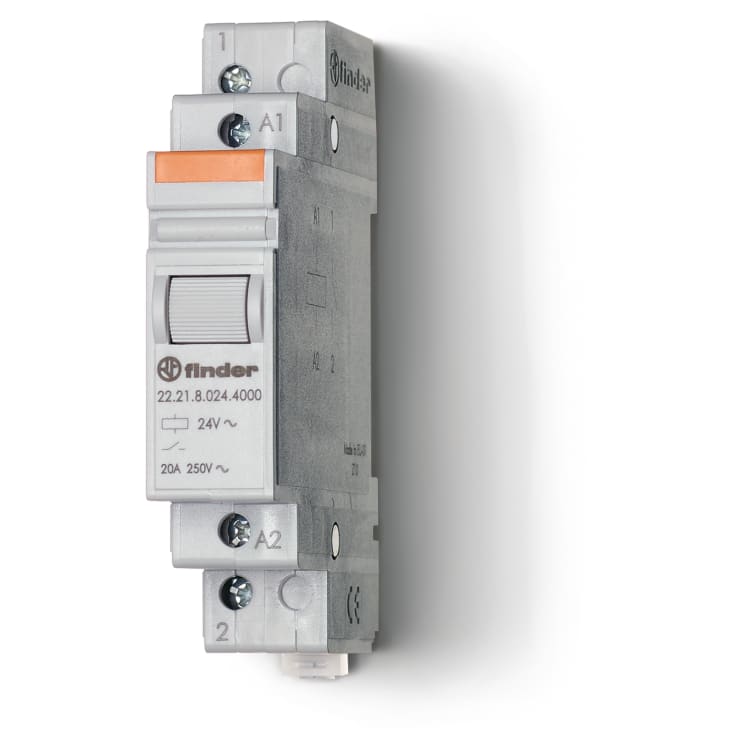 Modulkontaktor 1 stängd, 24V AC, 20A