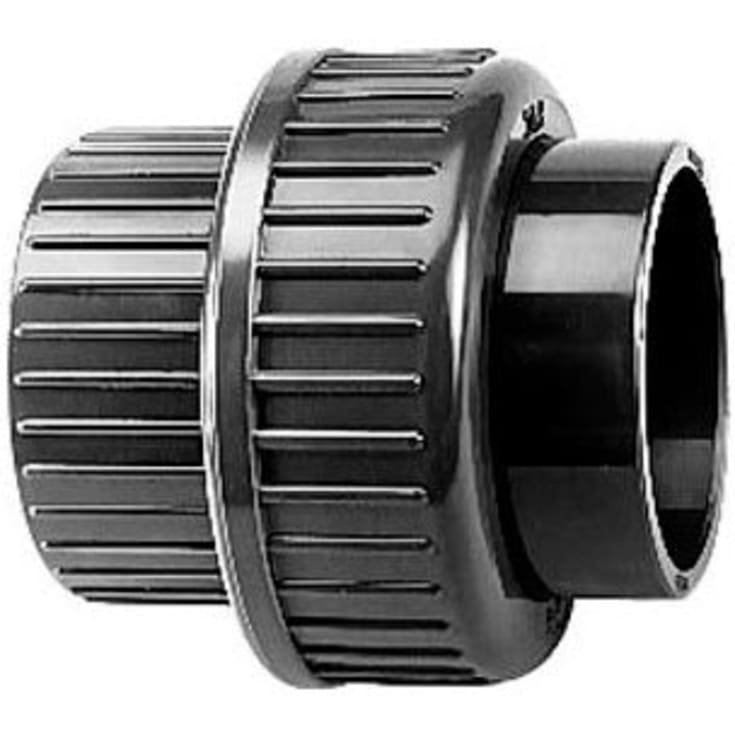 +GF+ union, Ø20 mm, plast, grå