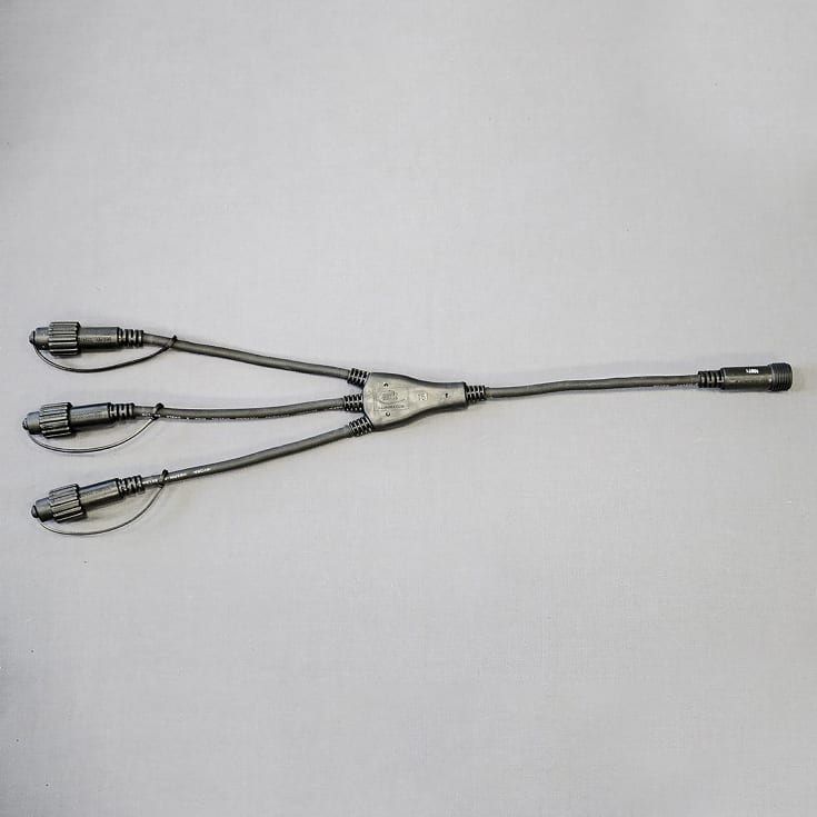 MK Quickfix fordeler, 3 udgange, 230V, sort