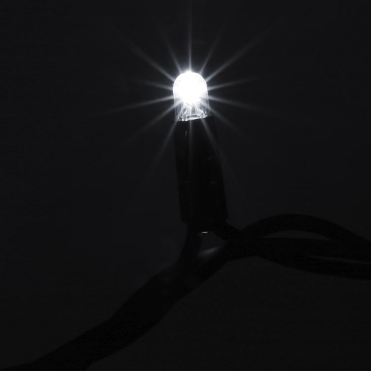 MK Ice Lite LED lyskæde, 102 varmhvid, 12 koldhvid, 230V