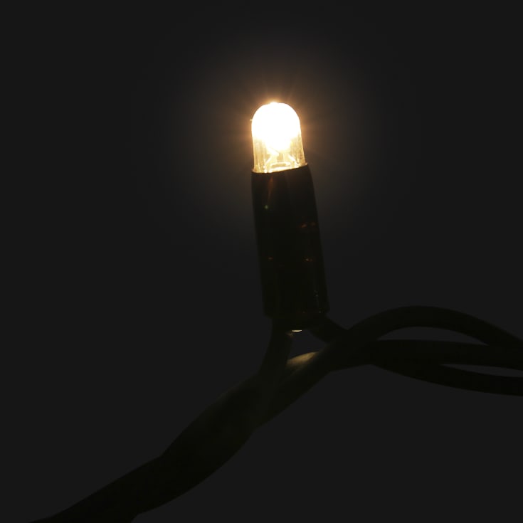 MK String Lite LED lyskæde, 120 varmhvid, 36V, 12 meter, transparent