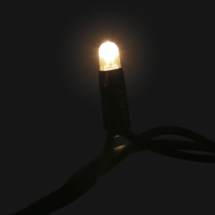 MK Ice Lite LED lyskæde, 120 varmhvid, 36V