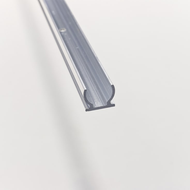 MK Rope Light track skinne, forborede huller, 1,5m., aluminium