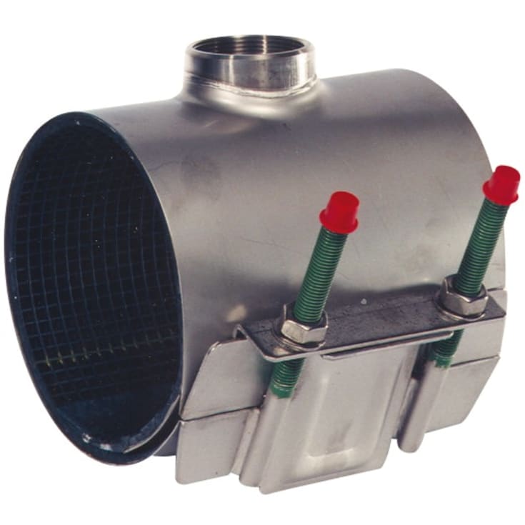 AVK 135-145mm x 1.1/2" bandagemuffe m/gev., AISI316