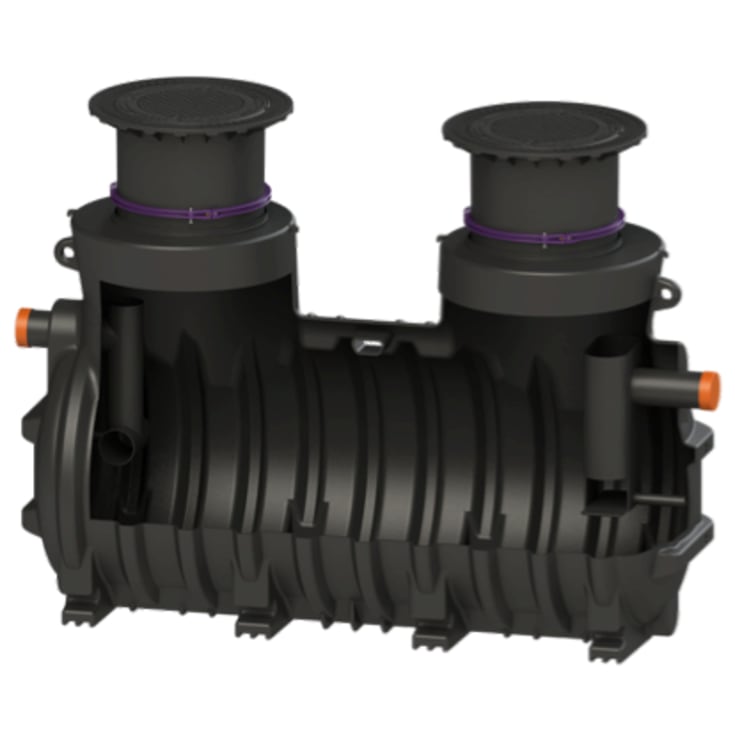 Kessel 7 l/s fedtudskiller, 160 mm til-/afgang, B125, i jord