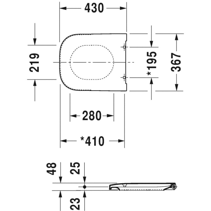 Duravit Happy D.2 toalettsete, soft close, avtagbar, matt sort