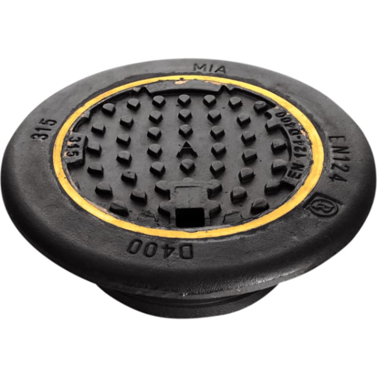 MIA-PUR 315 mm betäckning/lock, rund, flytande, D400, segjärn
