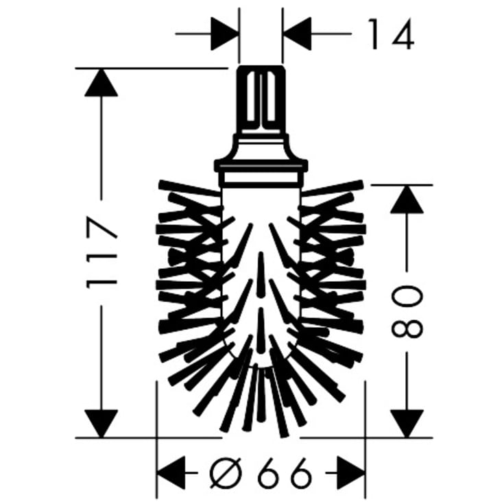 Hansgrohe børstehoved, hvid