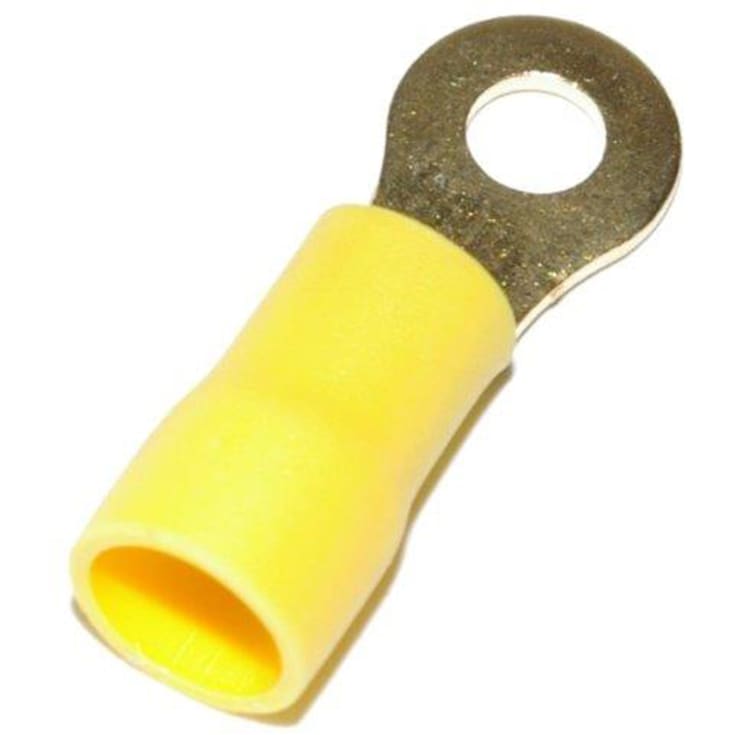 100 stk Isolerede Ringkabelsko gul, 2,75-6,0 mm², M10