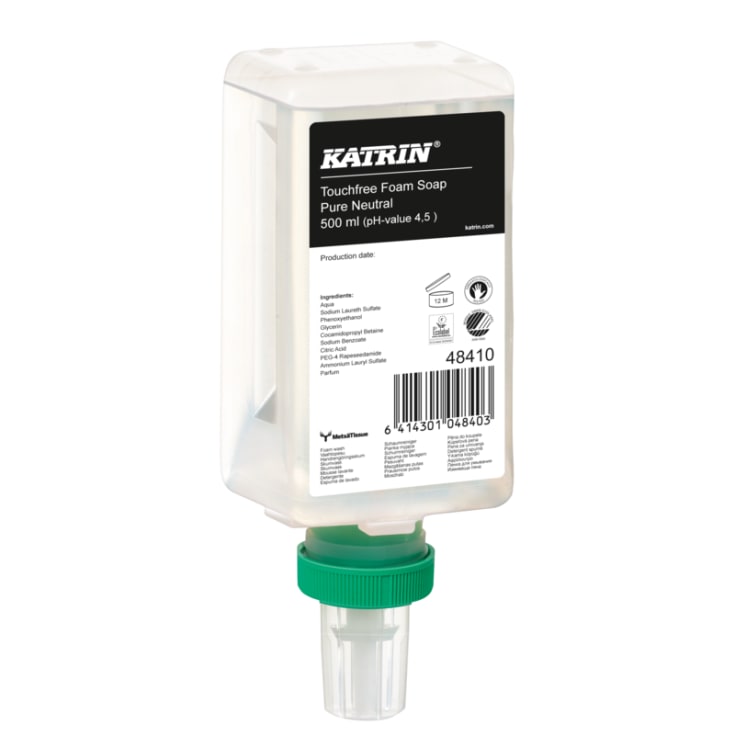 Katrin skumtvål utan färg och parfym, 500 ml för dispenser