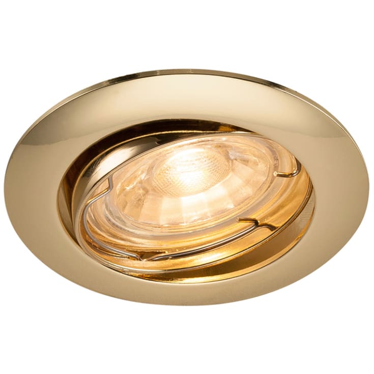 SLV Pika Round indbygningsspot, messing