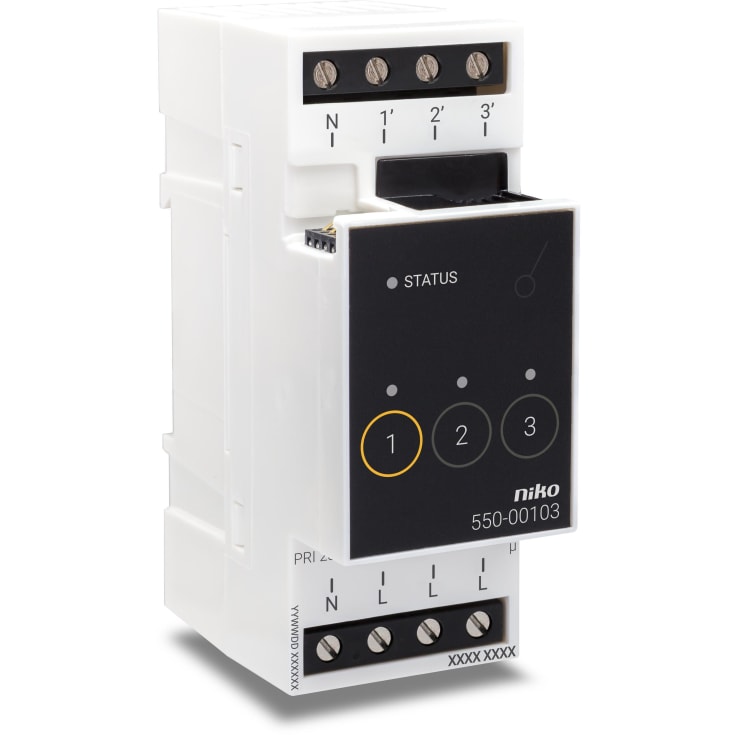 Relämodul för Niko Home Control för tre olika kretsar
