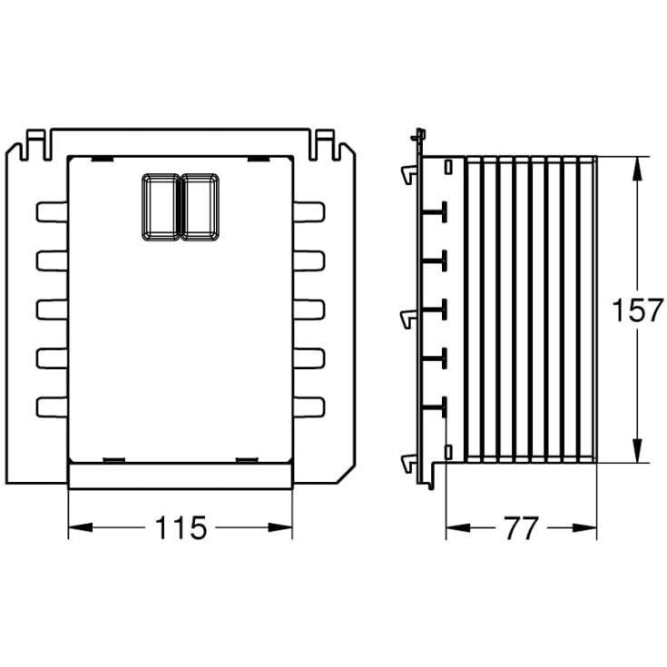 Grohe inspektionsskakt til små betjeningsplader