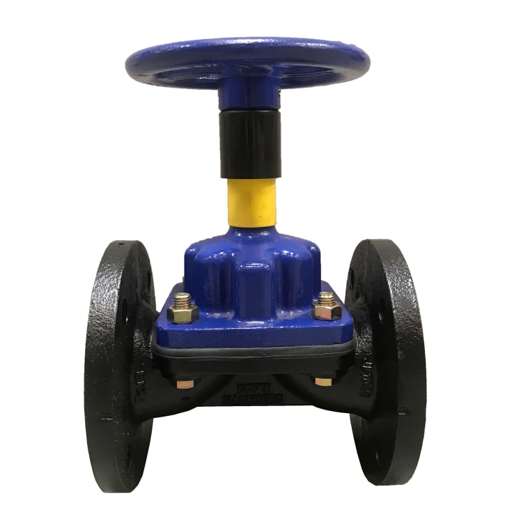 Saunders membranventil typ A 1'' stbj flänsmembran XE EPDM
