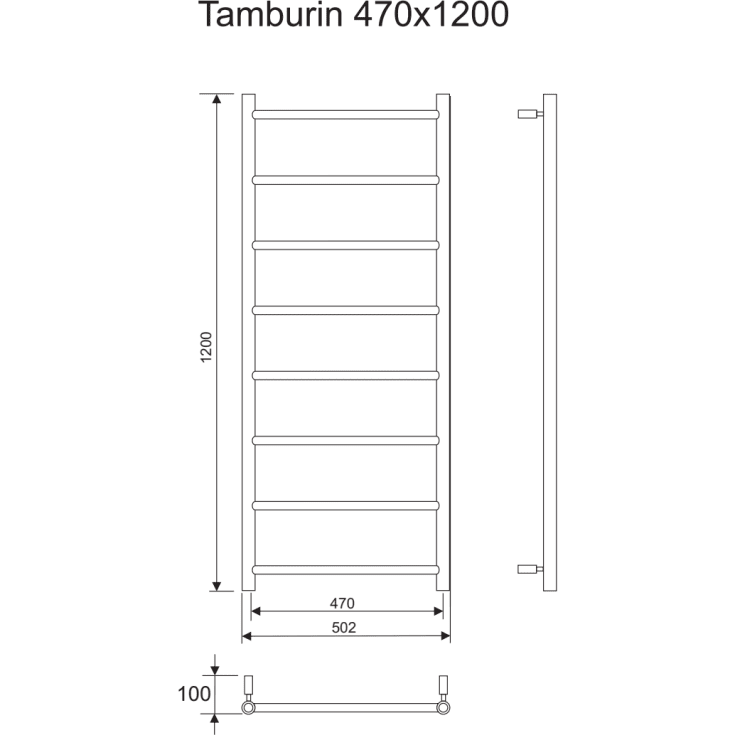 Pax Tamburin handdukstork, kombi, 50x120 cm, krom