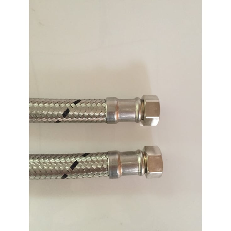 Neoflex silikone, rustfri flet DN20 3/4" x 3/4" L 800 mm.