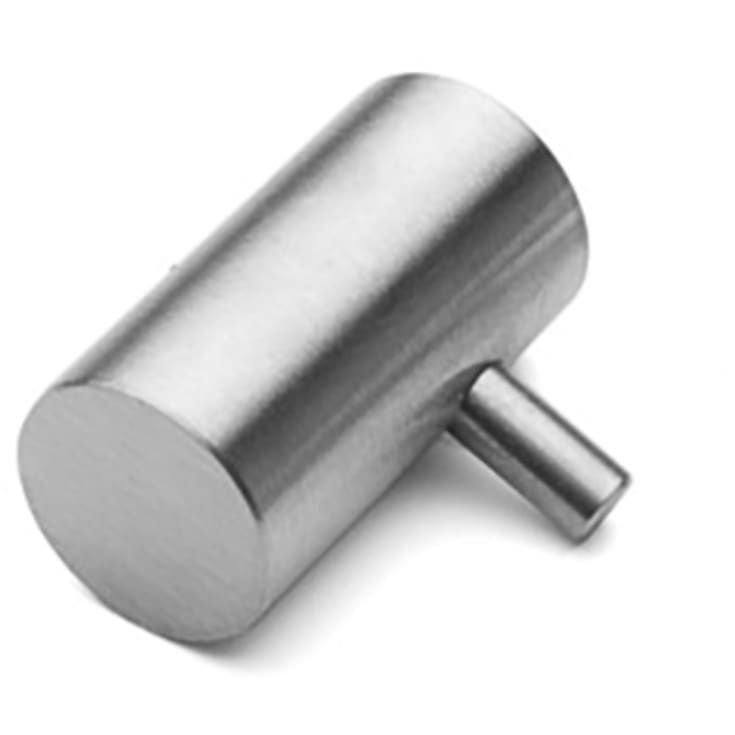 D line speilbeslag, børstet stål, 2 stk