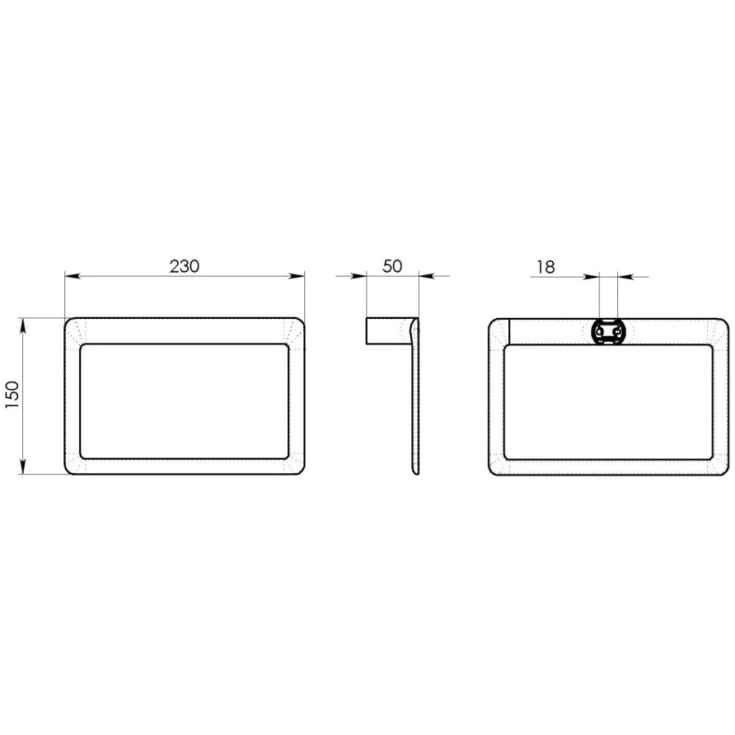 Hefe Piren håndklædering, mat hvid
